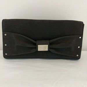 Victoria's Secret Clutch Dark Charcoal Bow